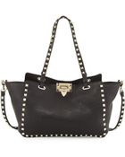 Valentino Rockstud Mini Latch Tote Bag - Lyst