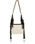 Lanvin Tribale Fringed Textured-Leather Shoulder Bag - Lyst