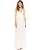 Zimmermann Silk V Maxi Dress - Pearl - Lyst