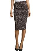 Michael Kors Floral Lace Knee-Length Pencil Skirt - Lyst