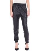 William Rast Faux Leather Track Pants - Lyst