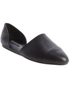Steven By Steve Madden Black Leather D'Orsay 'Saxon' Flats - Lyst