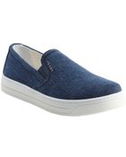Prada Blue Denim Slip On Loafers - Lyst