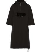 Christopher Kane Oversized Neoprene And Leather-Trimmed Dress - Lyst