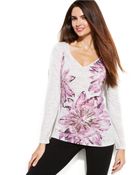 Inc International Concepts Daisy-Print Tee - Lyst