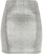 River Island Metallic Jacquard Mini Skirt - Lyst