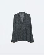 Zara Printed Shirt With Piping - Lyst