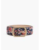 Thom Browne Men'S Leaf Print Nubuck Leather Belt - Lyst