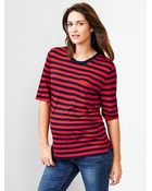 Gap Stripe Half-Sleeve Fluid Tee - Lyst