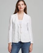 Eileen Fisher Notch Collar Knit Panel Jacket - Lyst