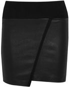 Iro Jalie Leather And Stretch-Cotton Jersey Mini Skirt - Lyst