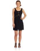 Free People Lace Dress With Illusion Waistband - Lyst