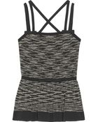 M Missoni Knitted Peplum Top - Lyst
