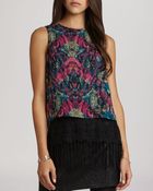 BCBGeneration Tank - Lace Hem Printed - Lyst