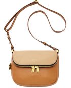 Fossil Preston Leather Colorblock Small Flap Crossbody - Lyst