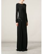 Jay Ahr Zip Details Front Slit Long Dress - Lyst