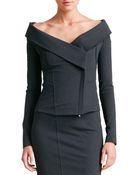 Donna Karan New York Off-The-Shoulder Jacket - Lyst