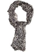 Armani Jeans Scarf Wool Logo All Over - Lyst