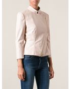 Gianluca Capannolo Perforated Biker Jacket - Lyst