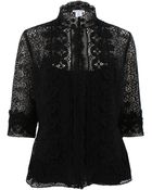 Oscar de la Renta Snap Lace Blouse And Cami - Lyst