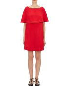 Valentino Crêpe De Chine Capelet Dress - Lyst