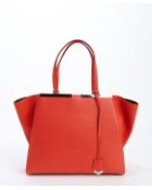 Fendi Orange Leather '3Jours' Engraved Logo Plate Tote - Lyst