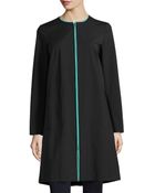 Lafayette 148 New York Contrast-Piping Front-Zip Jacket - Lyst