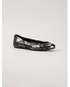 Giuseppe Zanotti Python Print Ballerinas - Lyst