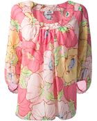 Moschino Cheap & Chic Floral Print Blouse - Lyst