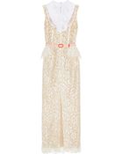 Alessandra Rich Lace Peplum Gown - Lyst