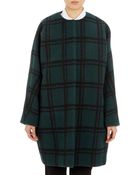 Marni Plaid Cocoon Coat - Lyst