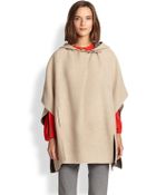 Halston Heritage Hooded Poncho - Lyst