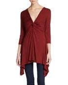 Karen Kane Twist-Front Jersey Top - Lyst