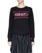 Kenzo Logo Embroidery Irregular Hem Sweatshirt - Lyst