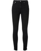 Saint Laurent Skinny Zip Jeans - Lyst