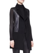 Donna Karan New York Felt Vest With Leather - Lyst