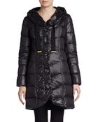 T Tahari Giselle Ruched Down Puffer Coat - Lyst
