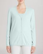 Lafayette 148 New York Silk Back Cashmere Cardigan - Lyst