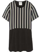 Mason by Michelle Mason Striped Silk-Paneled Jersey Mini Dress - Lyst