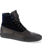 Alexander McQueen Mix Stud Hi-top Trainers - Lyst