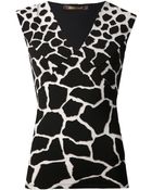 Roberto Cavalli Vneck Blouse - Lyst