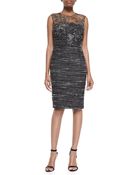 Rickie Freeman for Teri Jon Lace Illusion Tweed Dress - Lyst