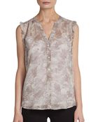 Joie Fayanna Silk Printed Top - Lyst