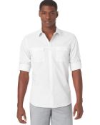 Calvin Klein Striped Rolltab Sleeve Shirt - Lyst