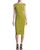 Michael Kors Stretch-Wool Crepe Sheath Dress - Lyst