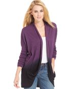 DKNY Longsleeve Ombre Cardigan - Lyst