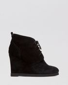 Vince Camuto Lace Up Wedge Booties - Kiotio - Lyst
