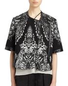 Helmut Lang Urchinprint Leathertrim Sweatshirt - Lyst