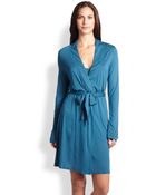 La Perla Short Knit Wrap Robe - Lyst