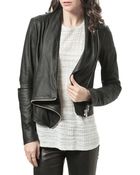 Helmut Lang Kiln Drape Leather Jacket - Lyst